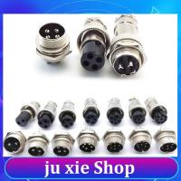 JuXie store Panel Mount Socket Electrical Cable Gx16 2Pin 3 4 5 6 7 8 Core Pin 16Mm Nut Type Male Female Connector Aviation Plug