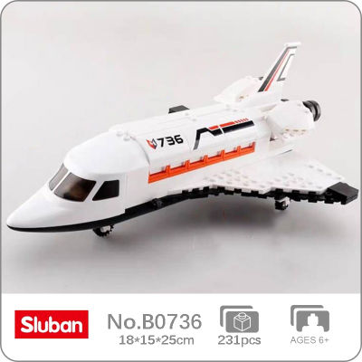 Sluban B0736 Space Adventure Shuttle Plane Astronaut Salite Rocket Model Mini Blocks Bricks Building Toy For Children No