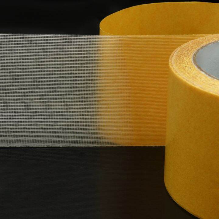 strong-waterproof-fiber-mesh-cloth-base-tape-kitchen-high-temperature-no-trace-transparent-heat-resistant-double-sided-tape