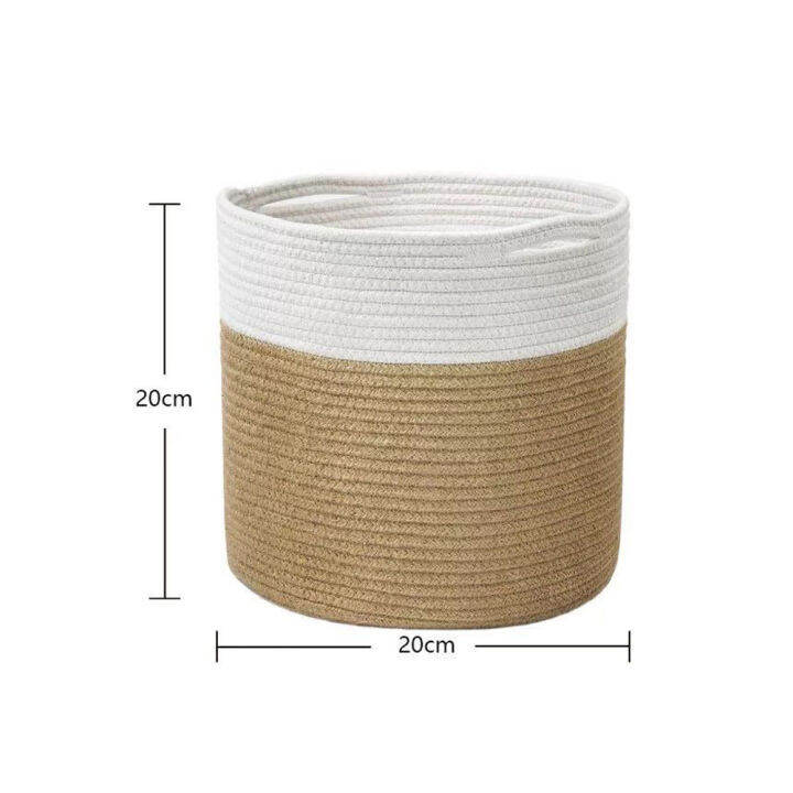 hand-woven-storage-basket-cotton-rope-storage-bucket-desktop-stand-laundry-baskets-container-home-decoration-flower-pot