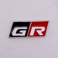 iBarod Logo sticker ลาย GR ติดท้ายรถ สีดำ+แดง ขอบโครเมียม ขนาด 6.7*2.9cm สำหรับ Toyota ทุกรุ่น