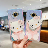 2023โทรศัพท์ TPU แบบน่มเคสสำหรับ Realme 11 / Realme 11 Pro/ Realme 11 Pro + เคสสีม่วงไล่ระดับสี Realme11 Pro Plus ฝาหลังพร้อมกระจกแต่งหน้าน่ารัก