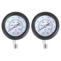 2Pcs PCP Scuba Diving Air Vertical Manometer for Fill Station Double-Range 350Bar High Pressure Gauge 1/8Npt