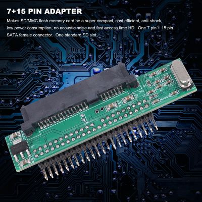 7+15 Pin SATA SSD HDD Female to 2.5" 44Pin IDE Male Adapter for Laptop