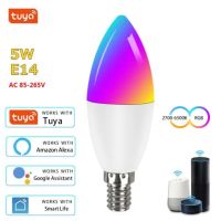 Corui Wifi Tuya โคมไฟไร้สายหลอดไฟอัจฉริยะ Rgb Cw Ww 5W 7W 9W ชีวิตอัจฉริยะควบคุมด้วยเสียงเข้ากันได้กับ Alexa Google Home