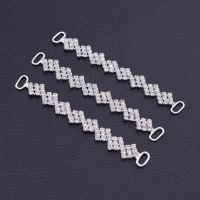 10pcs/Lot Diamond Shape Bikini Connectors Sew on Crystal Glass Rhinestone Buckles Customized Shoes Garment Handmade BK-39