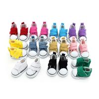 1Pair 20cm doll shoes 5cm canvas shoes with Velcro 1/6 bjd dolls and 15/20 EXO mellchan doll shoes doll accessories
