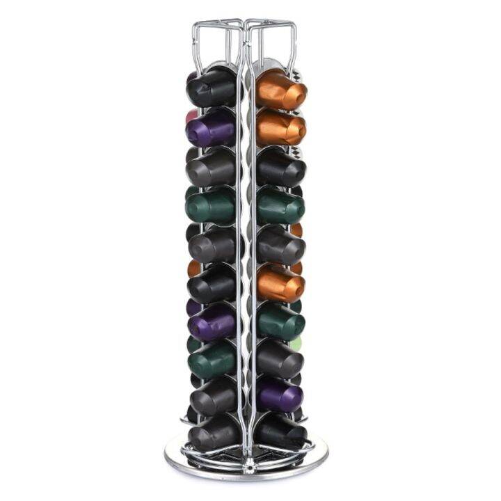 Coffee Pods Stand Carousel Storage Holder for 40 Capsules with 360