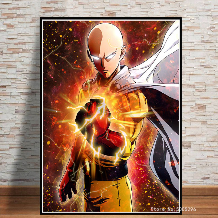 One Punch Man Poster Canvas HD Prints Painting Anime Wall Art Pictures For Children Room Home Decoration