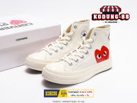 ?【KODUNG!】?รองเท้าConverse สีขาวหัวใจ หุ้มข้อสูง รองเท้าผู้หญิงผู้ชาย รองเท้าลำลอง มีสินค้าพร้อมส่ง