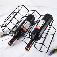 7 Bottles Wine Bottle Holders Rack Ornament Creative Practical Free Standing Rose Gold Hexagon Shelf Design Storage Racks Stand