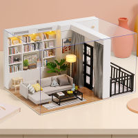 CUTEBEE DIY Doll House Wooden Doll Houses Miniature Dollhouse Furniture Kit with LED Toys for children Christmas Gift QT05