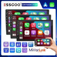 ESSGOO เครื่องเล่นสเตอริโอแอนดรอยด์2 Din (แรม2GB + รอม32GB) 7 "9" 10 "นิ้วนิ้วเครื่องเล่น MP5รถยนต์หน้าจอสัมผัส IPS CarPlay &amp; Android กระจกอัตโนมัติลิงค์ Gratis Ongkir