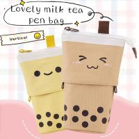 [NEW EXPRESS]⊕ Kawaii Milk Tea Cup Pen Holder Japanese And Korean Style Hot-selling Macarons Color Matching Can Be Transformed Into Large Capacity Pencil Case Stationery Box Storage Bag