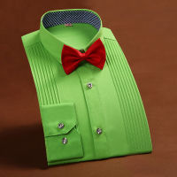 Camisas De Vestir Con Botones Franceses Para Hombre,Esmoquin De Boda,Social,Manga Larga,Verde,Blanco, Negro, Rosa