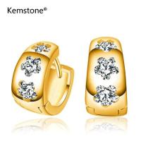 Kemstone Gold/Silver Babysbreath Shape 3A Cubic Zirconia Multiple Layers Hoop Earrings Jewelry for Women