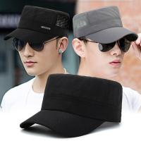 【Hot Sale】 quick-drying breathable mesh flat cap outdoor mens sunscreen sun visor casual thin