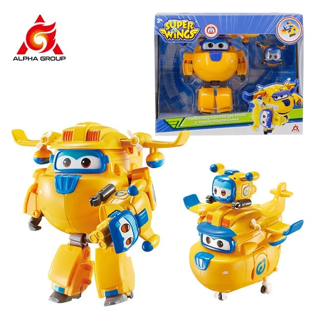 Super Wings 5 Inches Transforming Supercharged Jett & Mini Magnetic ...