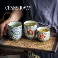 CHANSHOVA 120200Ml สไตล์จีนแบบดั้งเดิม Handpainted เซรามิคถ้วยน้ำชาจีน Porcelain ขนาดเล็กและขนาดใหญ่ชากาแฟถ้วย H315