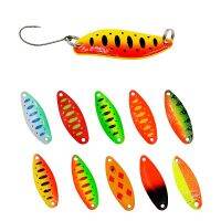 10Pcs เหยื่อตกปลาช้อนเลื่อม Paillette เหยื่อ3.5G/3.4ซม. ปลาเทราท์ Wobbler Fishing Lure Spinner เหยื่อ