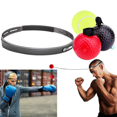 3pcs Punching Speed Ball Boxing Rubber Balls for Agility Reaction Training with Sweatband Fitness Gym Boxing Muay Thai Exercise