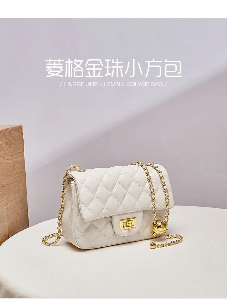 Hong Kong MACK JASTIN Leather Small Fragrant Hand Bag Women's 2021 New  Fashion Lingge Bag Letter Bag -  - Buy China shop at  Wholesale Price By Online English Taobao Agent