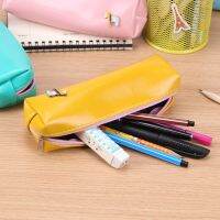 【CC】☃▦☼  1PC Small Korean Version Color Leather Stationery Storage Student