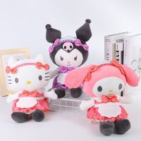 Sanrio Kuromi Mymelody Cinnamoroll ของเล่นยัดไส้ฟิกเกอร์อนิเมะหมอนอิงนุ่ม Plushier ตุ๊กตายัดนุ่นของขวัญวาเลนไทน์