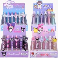 48pcsPen Kawaii Sanrio 0.5mm Neutral Pen Anime Melody Kuromi Hellokitty Signature Gel Ink Pen School Supplies Stationery