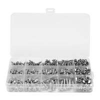 Screw and Nut Kit,Machine Screw and Nut Kit, 500 Pcs M3 M4 M5 Stainless Steel Button Head Hex Socket Head Cap Bolts Screws with Nuts Assortment Kit +Wrench