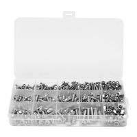 Screw and Nut Kit,Machine Screw and Nut Kit, 500 Pcs M3 M5 Stainless Steel Button Head Hex Socket Head Cap Bolts Screws with Nuts Assortment Kit +Wrench