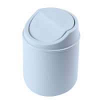 Desktop Mini Rolling Cover Trash Can Storage Bucket Plastic Cover Can Be Removed With Lid Household Clean Trash Can Desk Ashbin