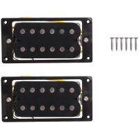 2PCs(1 set)Black Humbucker Double Coil Electric Guitar Pickups + Frame Screw