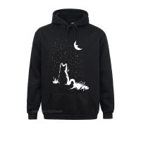 Moon Thinking Cat Unisex Hoodie Galaxy Aesthetic Man Tops Jacket Fall Camisas Hombre Fast Shipping 100 Cotton Clothes Size XS-4XL