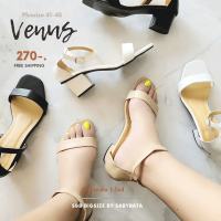 รองเท้าไซส์ใหญ่ รัดส้น Venus 41-45 Bigsize plussize รัดข้อ รัดส้น ส้นสูง 2 นิ้ว  มีจ่ายปลายทาง