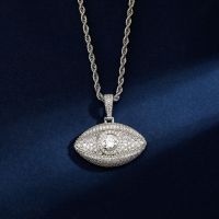 [COD] Jinao new devils eye three-dimensional pendant micro-inlaid zircon star same style trendy hip-hop necklace