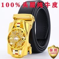 New men belt leather fortunes belt leather belt buckle joker young trend