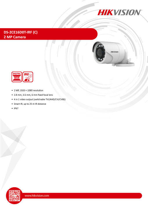 hikvision-ชุดกล้องวงจรปิด-4-ตัว-เครื่องบันทึก-พร้อม-ฮาร์สดิสและอะเเดปเตอร์-กล้องวงจรปิด-hd-smart-ir-คมชัด-2-mp-สินค้าพร้อมส่ง