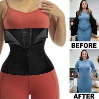 Women Slimming Belt Waist Trainer Body Shaper Corset Weight Loss Shapewear Fajas Neoprene Sweat Belt with Zip and Hook Design