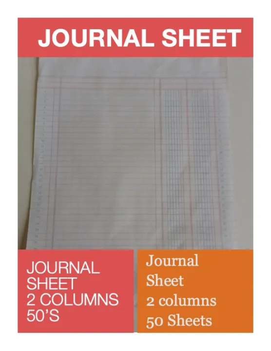 Journal Sheet 2 Columns 50 Sheets Lazada PH