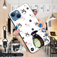 Volans เคสเคสสำหรับ Apple iPhone 15 Pro Max 15 15 Pro แหวนใส่นิ้วสายคล้องน่ารักลายการ์ตูน Miyazaki Hayao MY เพื่อนบ้าน TOTORO เด็กหญิงเด็กชายเคสโทรศัพท์ป้องกัน TPU ซิลิโคนกันกระแทกฝาหลัง