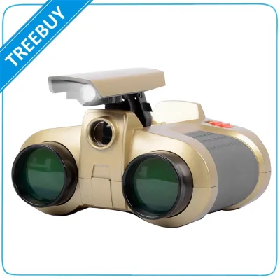 4X30 Binoculars for Kids Toy Binoculars Night Vision Scope Telescope with Pop-up Light Zoom Binoculars Children Binoculars