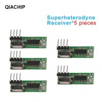 QIACHIP โมดูล RX470-4ตัวรับสัญญาณวิทยุไร้สายอเนกประสงค์433Mhz สำหรับราสเบอร์รี่ Pi Arduino โมดูลการ์ด SD ชุด Diy 5ชิ้น