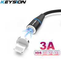 【CW】KEYSION Magnetic USB Cable สำหรับ 11 Pro XR XS Max 6S 7 8Plus 5S 3A Fast Charging Cable Charger Wire สำหรับ Lightning Mini