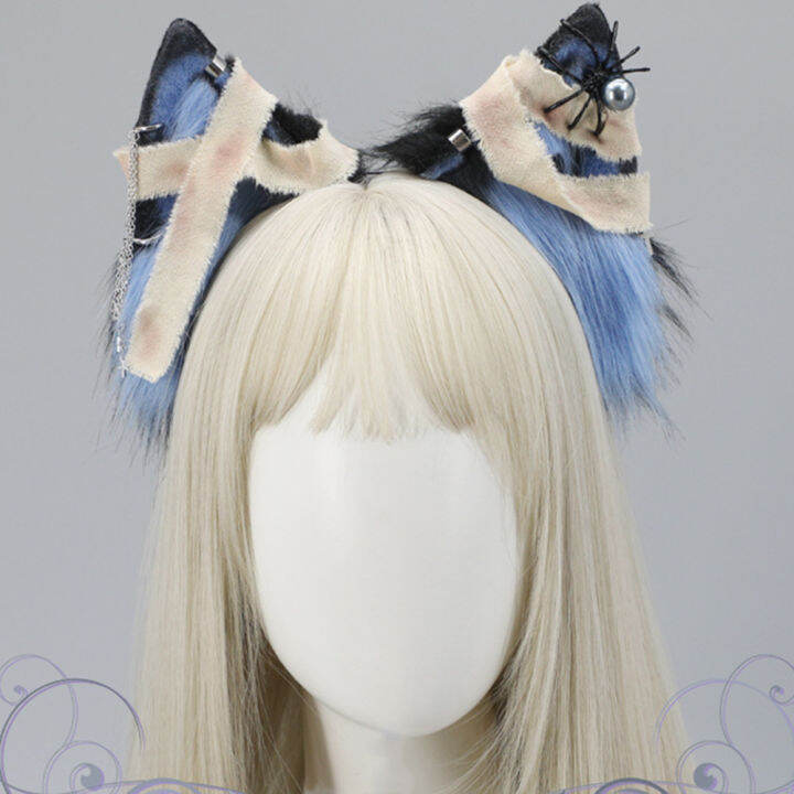 punk-hairband-cosplay-hair-accessory-cat-ear-hair-accessory-halloween-headband-zombie-cat-ears-headband