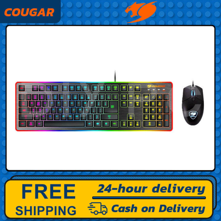 COUGAR DEATHFIRE EX Gaming Gear Combo HIBRID 8 COLOR BACKLIGHT / MICE ADNS5050 2000DPI / USB