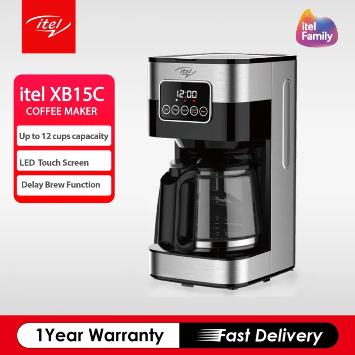 itel Automatic Drip Coffee Maker Machine XB15C Espresso Smart Touch
