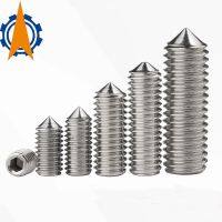 DIN914 304 Stainless Steel ujung kerucut Hex Hexagon Set sekrup Screws M10 M12 M16Allen kepala meruncing ujung baut Grub