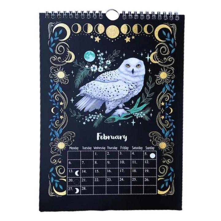 Moon Calendar 2023 Dark Forest Lunar Calendar With 12 Illustrations 12