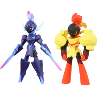 Hot TOMY ใหม่สไตล์ Pokemon ตัวเลข MS-54 55 Dashing ที่สวยงาม Armarouge Ceruledge ของเล่นรุ่น4.5ซม. อะนิเมะคอลเลกชันที่สมบูรณ์แบบของขวัญ